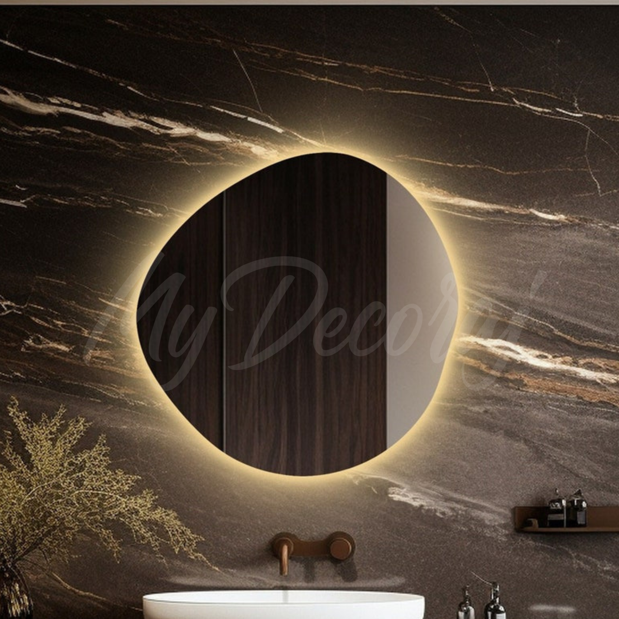 Pebble LED Mirror